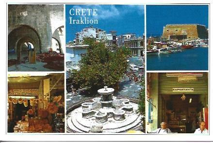 POSTAL A4939: Vistas de Herakleion en Creta
