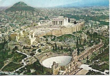 POSTAL A4935: Vista aerea de la Acropolis de Atenas