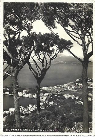 POSTAL A4974: Porto d'Ischia y Vesubio