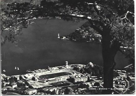 POSTAL A4966: Vista aerea del estadio de Como