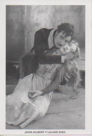 Postal E07845: Las Mas Bellas Postales. Cine de los años 20 y 30. John Gilbert y Llian Gish