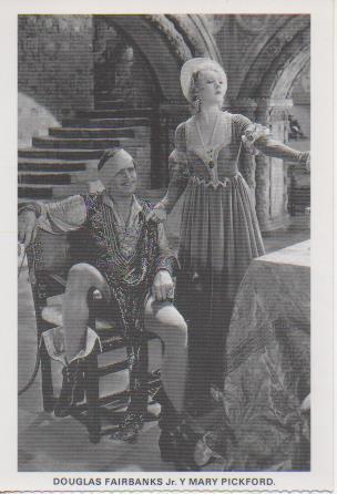 Postal E07853: Las Mas Bellas Postales. Cine de los años 20 y 30. Douglas Fairbanks Jr y Mary Pickford
