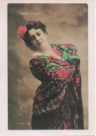 Postal E07796: Las Mas Bellas Postales del Siglo XIX y XX. Artistas Famosas. Maria Reina