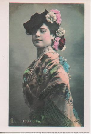 Postal E07791: Las Mas Bellas Postales del Siglo XIX y XX. Artistas Famosas. Pilar Cilla