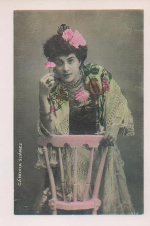 Postal E07786: Las Mas Bellas Postales del Siglo XIX y XX. Artistas Famosas. Cándida Suárez