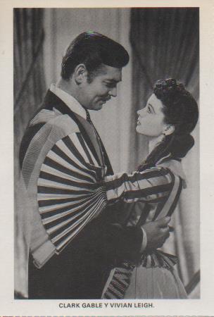 Postal E07697: Las Mas Bellas Postales. Cine de los años 40. Clark Gable. Vivian Leigh
