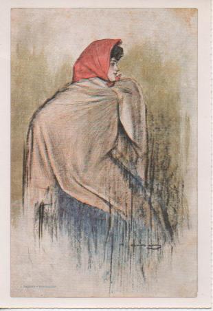 Postal E07599: Las Mas Bellas Postales Siglo XIX y XX. Ramón Casas, Retrato Mujer