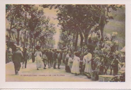 Postal E07671: Las Mas Bellas Postales del Siglo XIX y XX. Barcelona. Rambla de las Flores