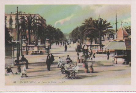 Postal E07666: Las Mas Bellas Postales del Siglo XIX y XX. Barcelona, Paseo de Colón