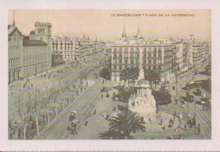 Postal E07663: Las Mas Bellas Postales del Siglo XIX y XX. Barcelona, Plaza de la Universitat