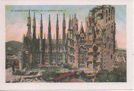 Postal E07658: Las Mas Bellas Postales del Siglo XIX y XX. Barcelona, Templo de La Sagrada Familia