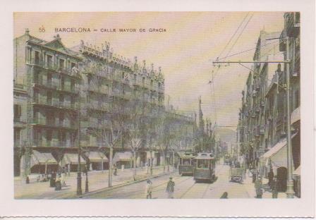 Postal E07676: Las Mas Bellas Postales del Siglo XIX y XX. Barcelona, Calle Mayhor de Grácia