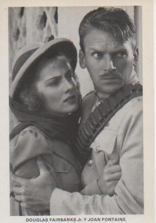 Postal E07694: Las Mas Bellas Postales. Cine de los años 40. Douglas Faibranks Jr. Joan Fontaine