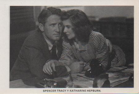 Postal E07677: Las Mas Bellas Postales. Cine de los años 40 Spencer Tracy y Katerine Hepburn