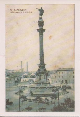 Postal E07654: Las Mas Bellas Postales del Siglo XIX y XX. Barcelona, Monumento a Colón