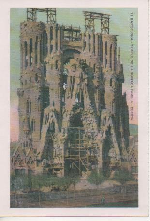 Postal E07653: Las Mas Bellas Postales del Siglo XIX y XX. Barcelona, Templo de la Sagrada Familia-Puerta