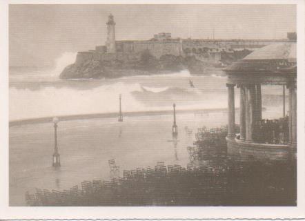 Postal E07641: Habana a Principios del Siglo XX, El Malecón en día de Temporal