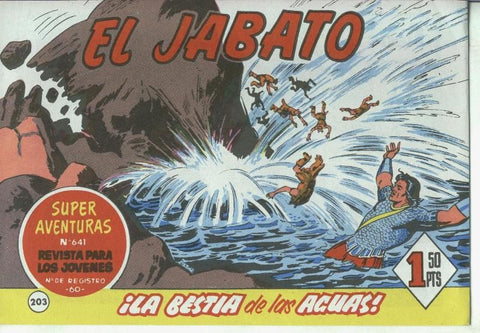 El Jabato facsimil numero 203: la bestia de las aguas