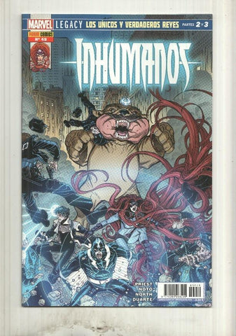 Panini: Inhumanos numero 049  Año 5  los unicos y verdaderos reyes parte 2 y 3 