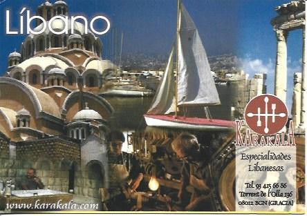 POSTAL A5805: Publicidad restaurante Karakala de Barcelona