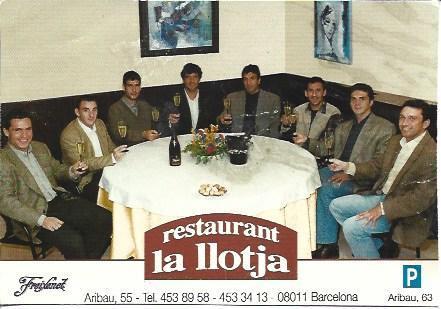 POSTAL A5807: Publicidad restaurante La Llotja de Barcelona