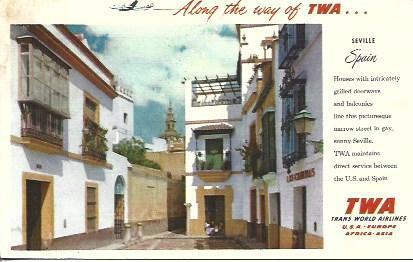 POSTAL A5681: Sevilla. TWA USA