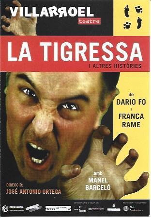 POSTAL A5711: La Tigresa en Sala Villarroel de Barcelona