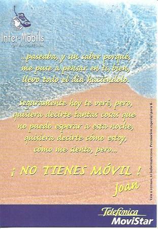 POSTAL A5739: Publicidad de Inter Mobils en Barcelona