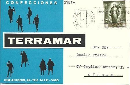 POSTAL A5721: Publicidad de Confecciones Terramar de Vigo