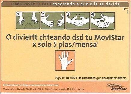 POSTAL A5731: Publicidad de Telefonica Movistar Chats