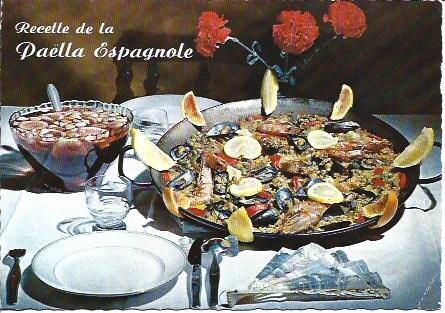 POSTAL A5358: Receta de Paella. Laboratorios Loyos