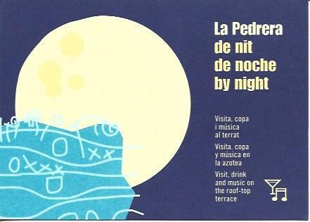 POSTAL A5327: La Pedrera de nit. Publicidad actividades