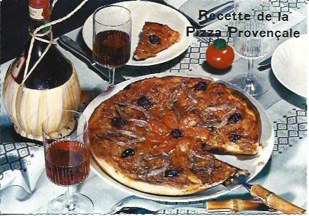 POSTAL A5359: Receta de Pizza Provençale. Laboratorios Loyos