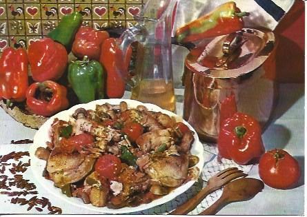 POSTAL A5360: Receta Le Poulet Basquaise. Laboratorios Loyos