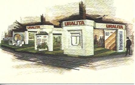 POSTAL A5663: Stand de Uralita en Construmat
