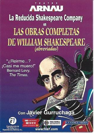 POSTAL A5528: La Reducida Shakespeare Company en Teatre Arnau de Barcelona