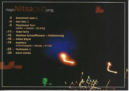 POSTAL A5576: Programacion Nitsaclub