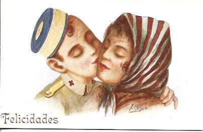 POSTAL A5549: El adios a la madre, por J. Ibañez