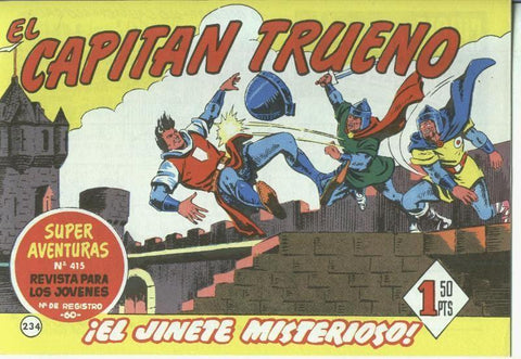 El Capitan trueno facsimil numero 234: El jinete misterioso