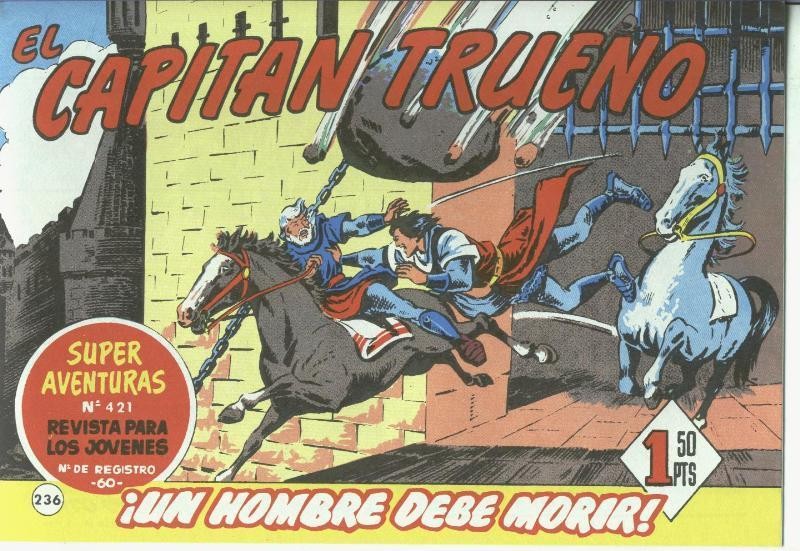 El Capitan trueno facsimil numero 236: Un hombre debe morir
