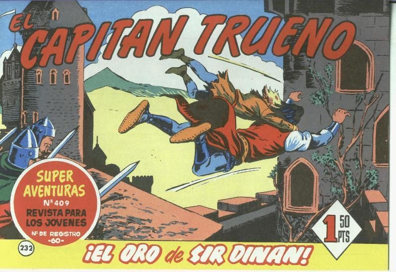 El Capitan trueno facsimil numero 232: El oro de Sir Dinan