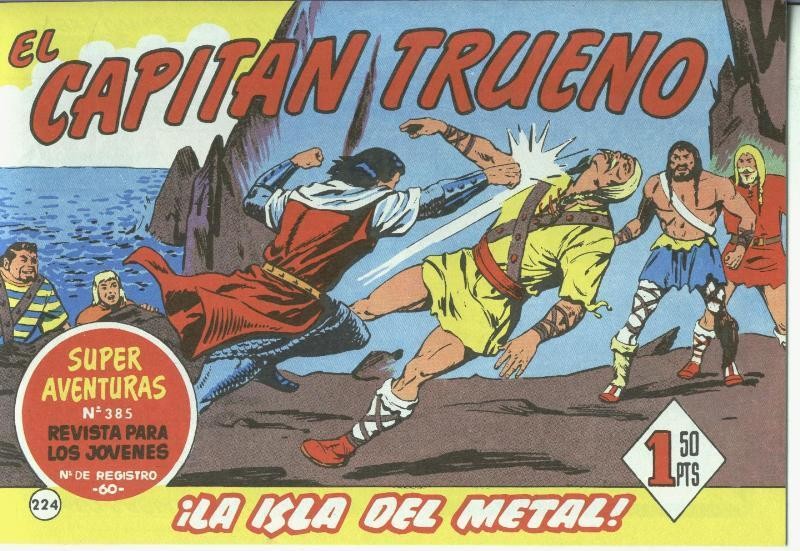 El Capitan trueno facsimil numero 224: La isla de metal