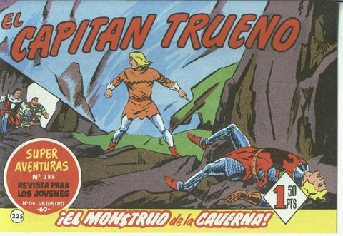 El Capitan trueno facsimil numero 225: El monstruo de la caverna