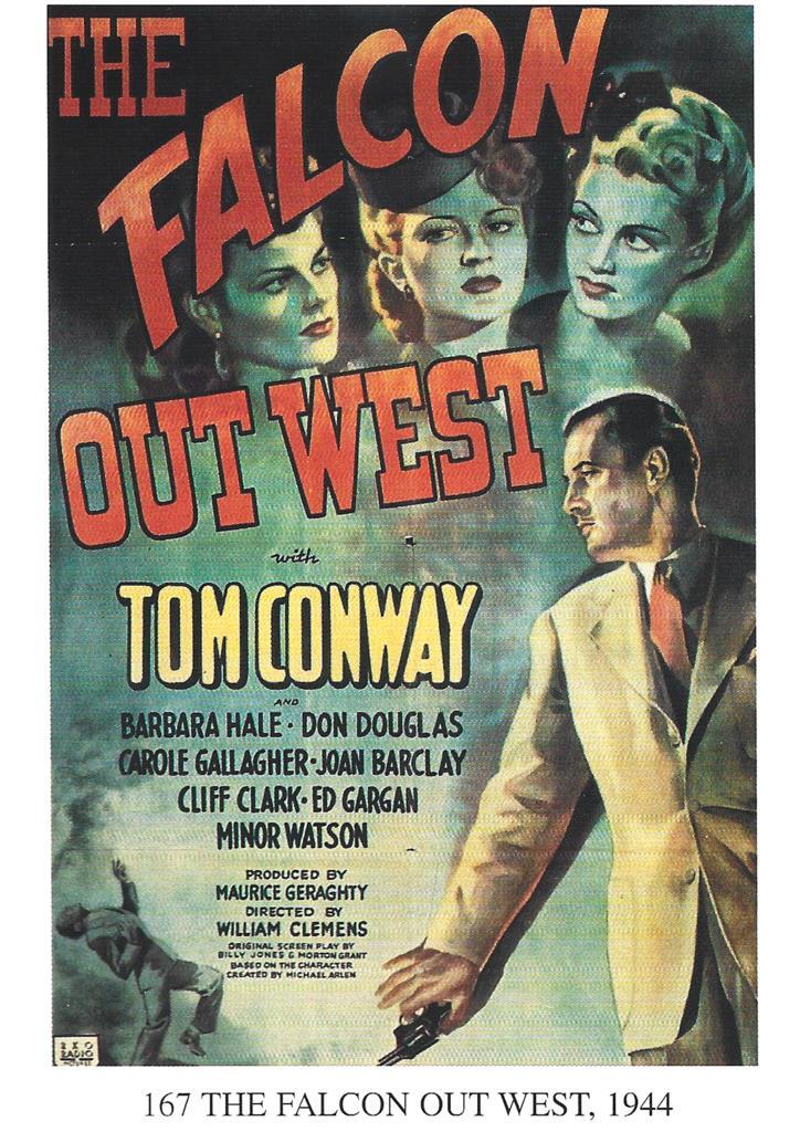 Poster DIN 4 numero 1215: 167 The Falon out West, 1944: Tom Conway, Barbara Hale