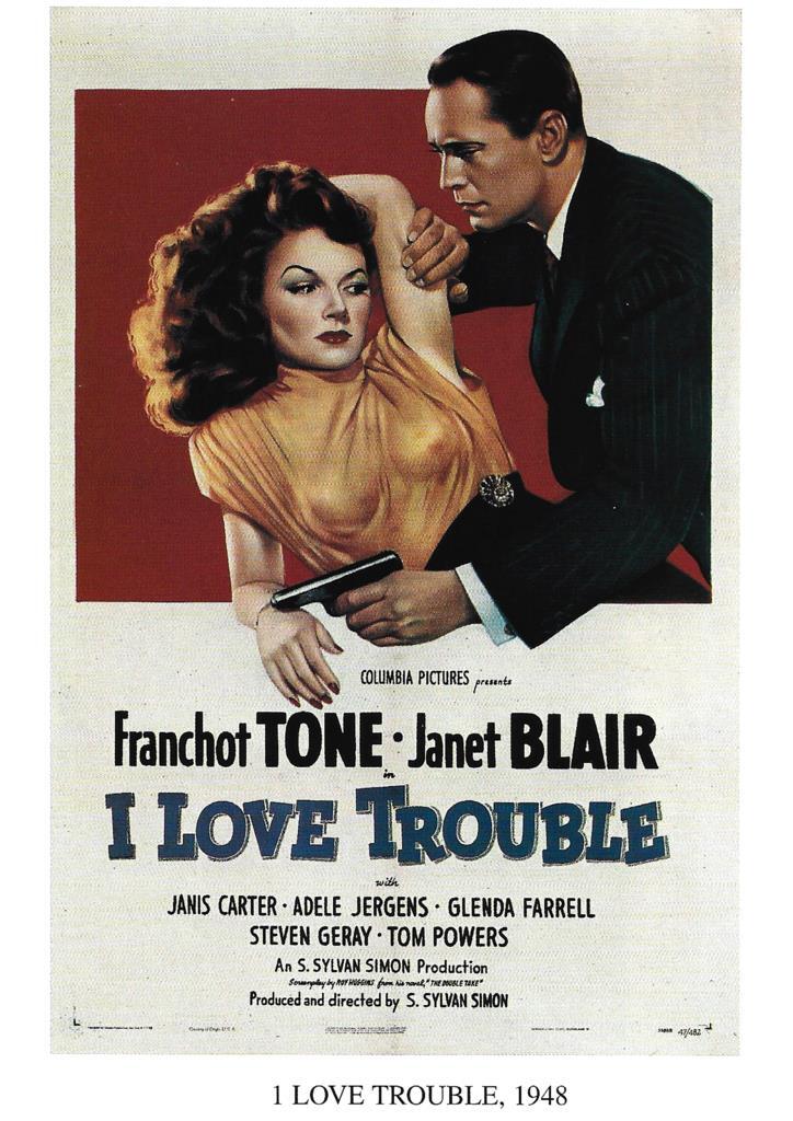 Poster DIN 4 numero 1221:  Love Trouble, 1948: Franchot Tone, Janet Blair