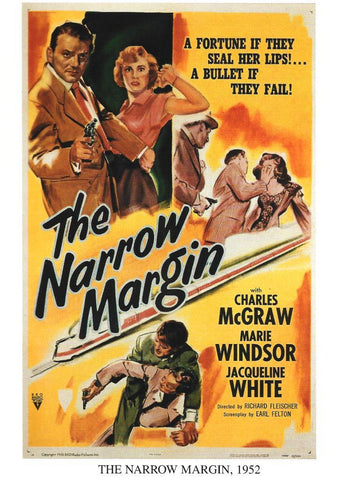 Poster DIN 4 numero 1227: The Narrow Margin, 1952: Charles McGraw, Marie Windsor