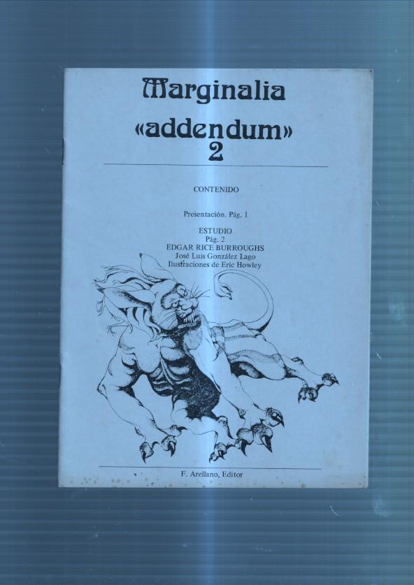 Fanzine:  Marginalia addendum numero 2