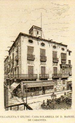 POSTAL PV07167: Publicidad Institut d'Estudis Penedesencs, Casa Solariega de M. de Cabanyes