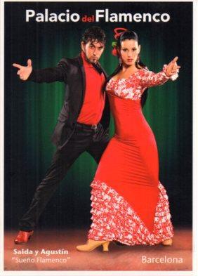 POSTAL PV07162: Publicidad  Saida y Agustin en Palacio del Flamenco en Barcelona