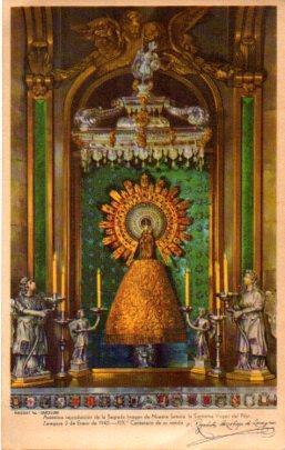 POSTAL PV07155: Santisima Virgen del Pilar. Estampa oficial del Centenario